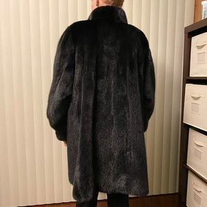 100% Authentic Black mink reversible to leather.